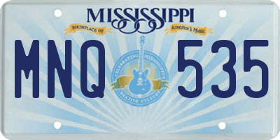 MS license plate MNQ535