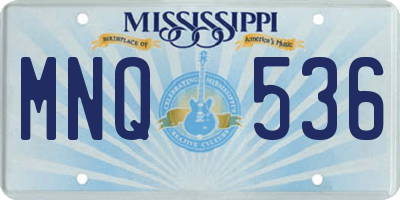 MS license plate MNQ536