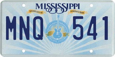 MS license plate MNQ541