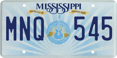MS license plate MNQ545