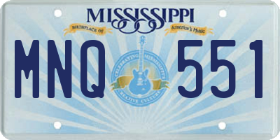 MS license plate MNQ551