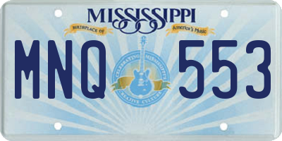 MS license plate MNQ553