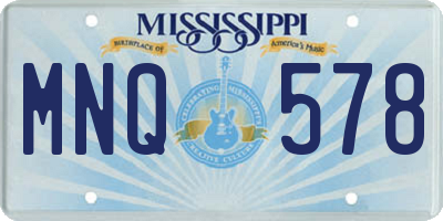 MS license plate MNQ578