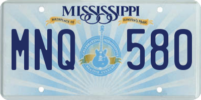 MS license plate MNQ580