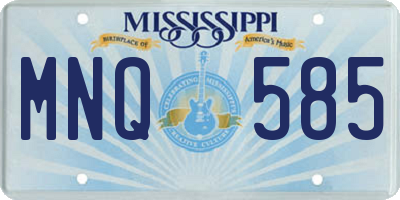 MS license plate MNQ585