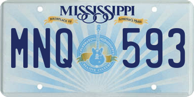 MS license plate MNQ593