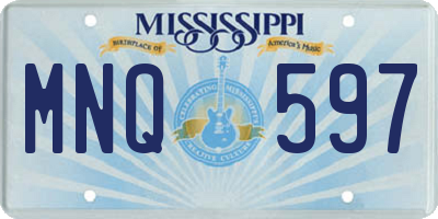 MS license plate MNQ597