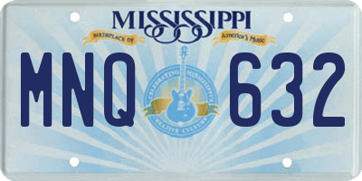 MS license plate MNQ632