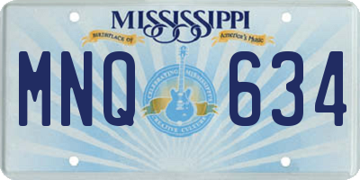 MS license plate MNQ634