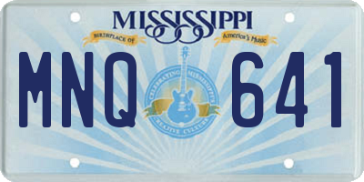 MS license plate MNQ641
