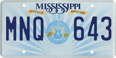 MS license plate MNQ643