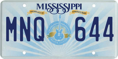 MS license plate MNQ644