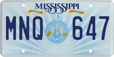 MS license plate MNQ647