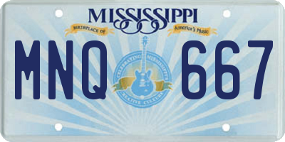 MS license plate MNQ667