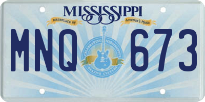 MS license plate MNQ673