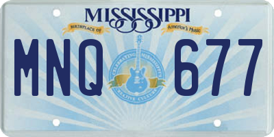 MS license plate MNQ677