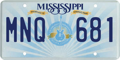 MS license plate MNQ681