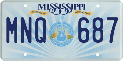 MS license plate MNQ687