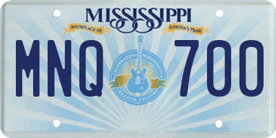 MS license plate MNQ700