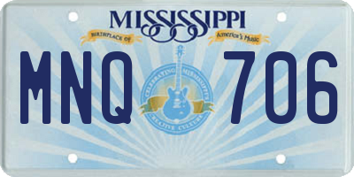 MS license plate MNQ706