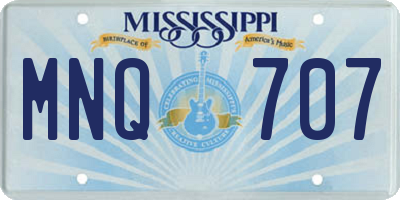 MS license plate MNQ707