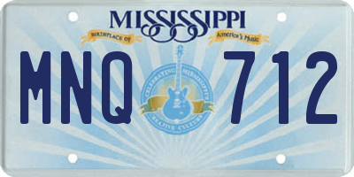 MS license plate MNQ712