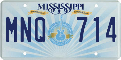 MS license plate MNQ714