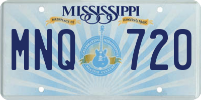 MS license plate MNQ720