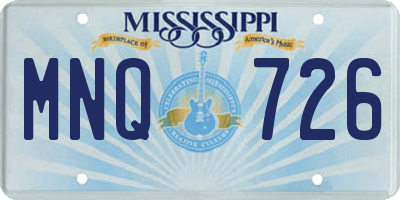 MS license plate MNQ726