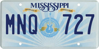 MS license plate MNQ727
