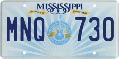 MS license plate MNQ730