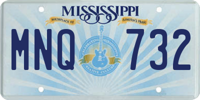MS license plate MNQ732