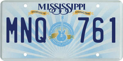 MS license plate MNQ761