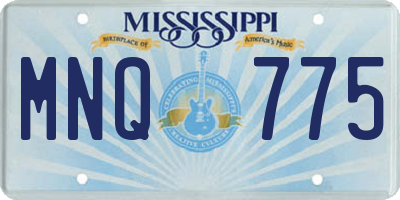 MS license plate MNQ775
