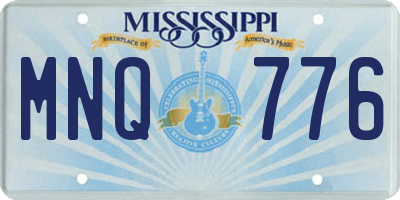 MS license plate MNQ776