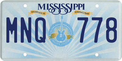 MS license plate MNQ778