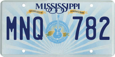 MS license plate MNQ782