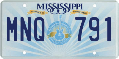 MS license plate MNQ791
