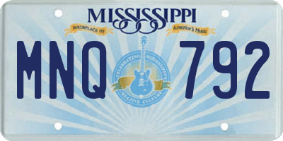 MS license plate MNQ792