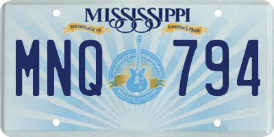 MS license plate MNQ794