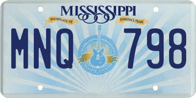 MS license plate MNQ798