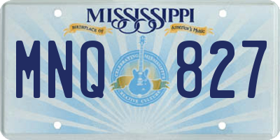 MS license plate MNQ827
