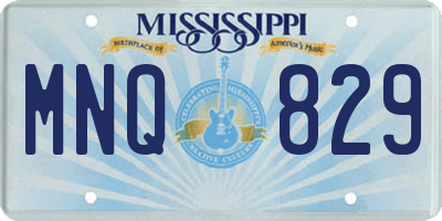 MS license plate MNQ829