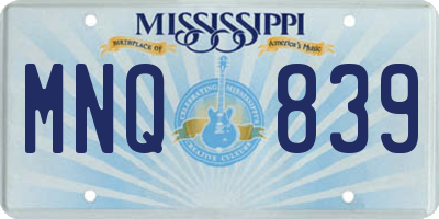 MS license plate MNQ839