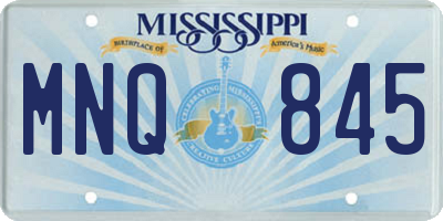 MS license plate MNQ845