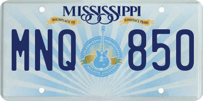 MS license plate MNQ850