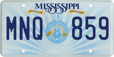 MS license plate MNQ859