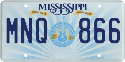 MS license plate MNQ866