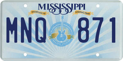 MS license plate MNQ871