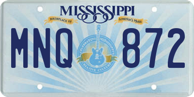 MS license plate MNQ872